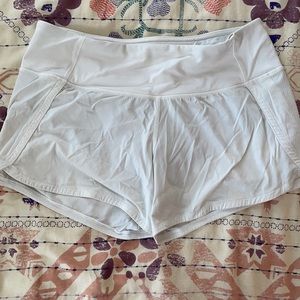White lululemon shorts in good condition!